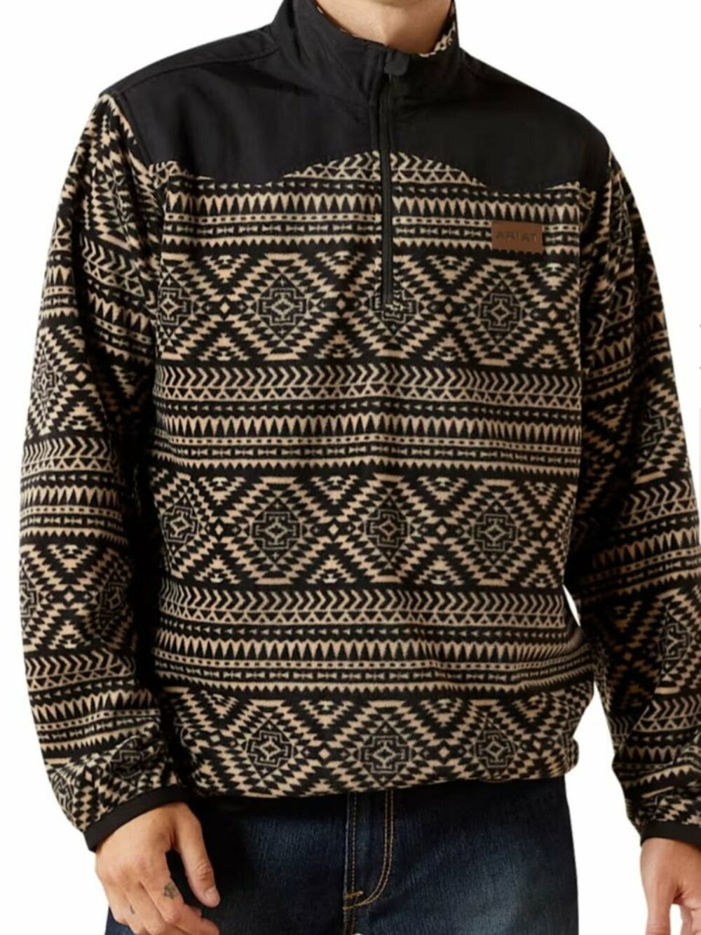 MENS ARIAT BASIS QUARTER ZIP FLEECE SWEATER MEDIUM